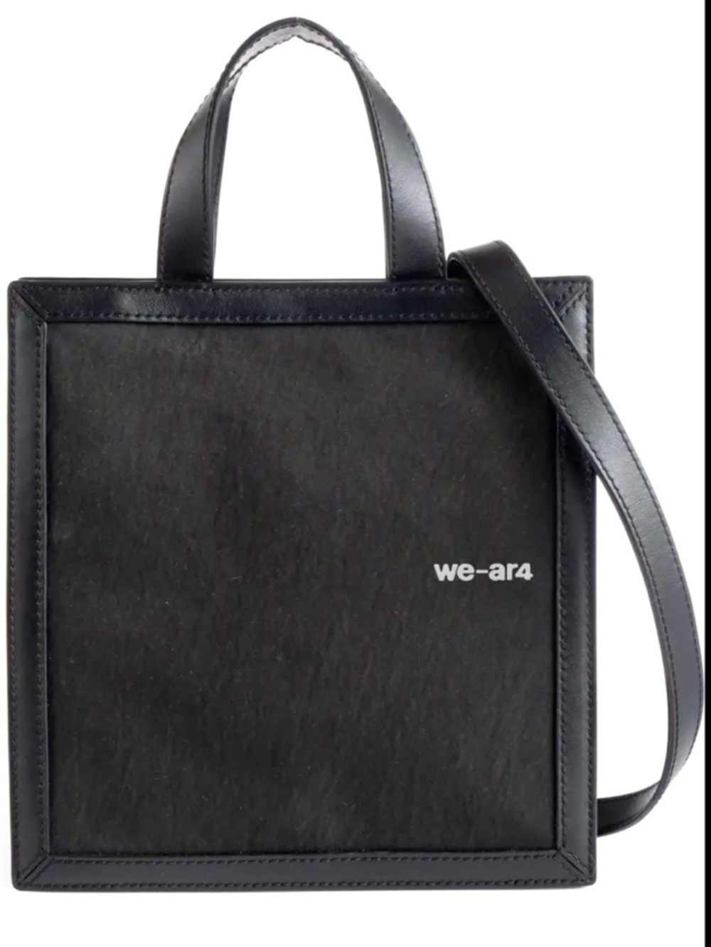 New We-Ar4 The Notebook Tote Bag Black Paper Leather